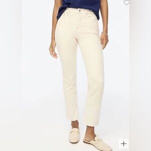 J Crew Petite Classic Vintage Ecru Jean in all-day stretch